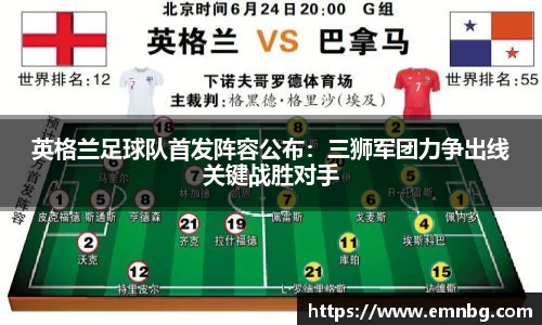 英格兰足球队首发阵容公布：三狮军团力争出线关键战胜对手